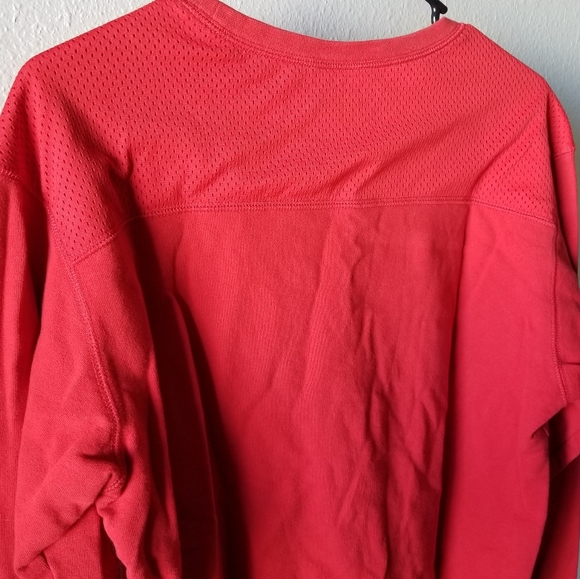 Nike red sweatshirt with white detail in back - Picture 7 of 7